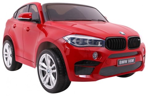 SUV BMW X6M XXL dla 2 dzieci Lakier Czerwony + Pilot + Ekoskóra SUV BMW X6M XXL dla 2 dzieci Lakier Czerwony + Pilot + Ekoskóra