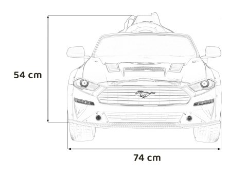 Autko Ford Mustang GT na akumulator dla dzieci Czerwony Autko Ford Mustang GT na akumulator dla dzieci Czerwony