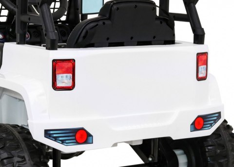 Autko Jeep Dark Night na akumulator dla dzieci Biały + Wolny Start + EVA + Audio LED Autko Jeep Dark Night na akumulator dla dzieci Biały + Wolny Start + EVA + Audio LED