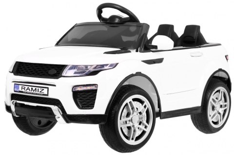 Autko Rapid Racer elektryczne dla dzieci, Biały SUV + Pilot Autko Rapid Racer elektryczne dla dzieci, Biały SUV + Pilot