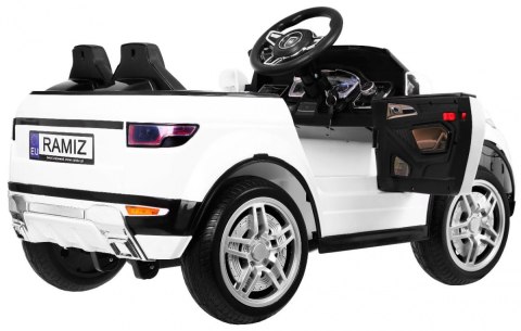 Autko Rapid Racer elektryczne dla dzieci, Biały SUV + Pilot Autko Rapid Racer elektryczne dla dzieci, Biały SUV + Pilot