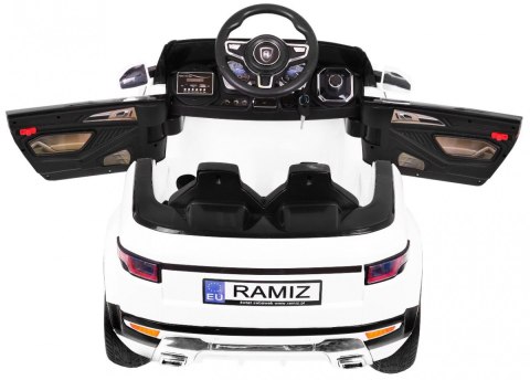 Autko Rapid Racer elektryczne dla dzieci, Biały SUV + Pilot Autko Rapid Racer elektryczne dla dzieci, Biały SUV + Pilot