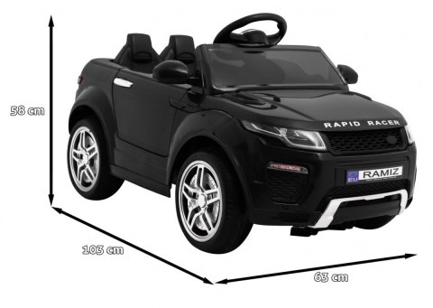 Autko Rapid Racer elektryczne dla dzieci, Czarny SUV + Pilot Autko Rapid Racer elektryczne dla dzieci, Czarny SUV + Pilot