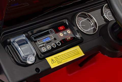 Jeep Wrangler Rubicon na akumulator dla dzieci Czerwony + Pilot + Radio MP3 LED + Koła EVA Jeep Wrangler Rubicon na akumulator dla dzieci Czerwony + Pilot + Radio MP3 LED + Koła EVA