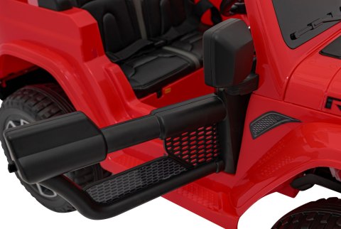 Jeep Wrangler Rubicon na akumulator dla dzieci Czerwony + Pilot + Radio MP3 LED + Koła EVA Jeep Wrangler Rubicon na akumulator dla dzieci Czerwony + Pilot + Radio MP3 LED + Koła EVA