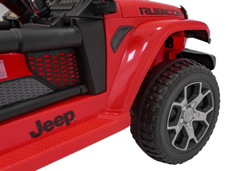 Jeep Wrangler Rubicon na akumulator dla dzieci Czerwony + Pilot + Radio MP3 LED + Koła EVA Jeep Wrangler Rubicon na akumulator dla dzieci Czerwony + Pilot + Radio MP3 LED + Koła EVA