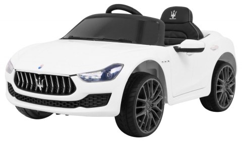 Maserati Ghibli na akumulator dla dzieci Biały + Pilot Maserati Ghibli na akumulator dla dzieci Biały + Pilot