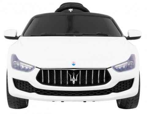 Maserati Ghibli na akumulator dla dzieci Biały + Pilot Maserati Ghibli na akumulator dla dzieci Biały + Pilot