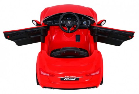 Maserati Ghibli na akumulator dla dzieci Czerwony + Pilot + Wolny Start + EVA + MP3 USB + LED Maserati Ghibli na akumulator dla dzieci Czerwony + Pilot + Wolny Start + EVA + MP3 USB + LED