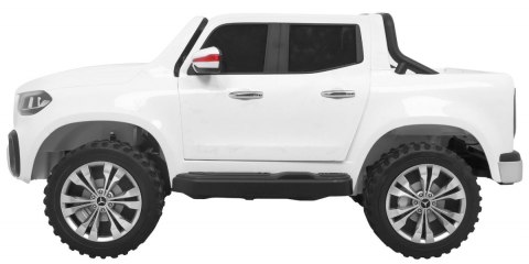Mercedes Benz X-Class dla dzieci Biały Pickup + Pilot + Napęd 4x4 Mercedes Benz X-Class dla dzieci Biały Pickup + Pilot + Napęd 4x4