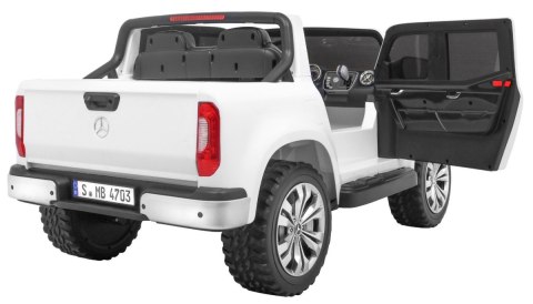 Mercedes Benz X-Class dla dzieci Biały Pickup + Pilot + Napęd 4x4 Mercedes Benz X-Class dla dzieci Biały Pickup + Pilot + Napęd 4x4