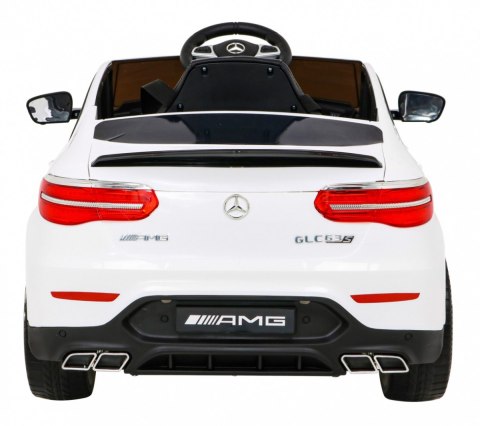 Mercedes Benz GLC63S dla dzieci, Biały SUV + Pilot + Napęd 4x4 Mercedes Benz GLC63S dla dzieci, Biały SUV + Pilot + Napęd 4x4