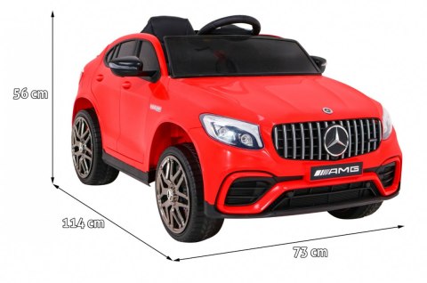 Mercedes Benz GLC63S dla dzieci Czerwony SUV + Pilot Mercedes Benz GLC63S dla dzieci Czerwony SUV + Pilot