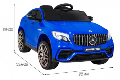 Mercedes Benz GLC63S dla dzieci Niebieski SUV z pilotem Mercedes Benz GLC63S dla dzieci Niebieski SUV z pilotem