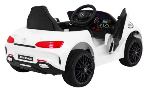Mercedes Benz GT na akumulator dla dzieci Biały + Pilot + Wolny Start + MP3 LED Mercedes Benz GT na akumulator dla dzieci Biały + Pilot + Wolny Start + MP3 LED