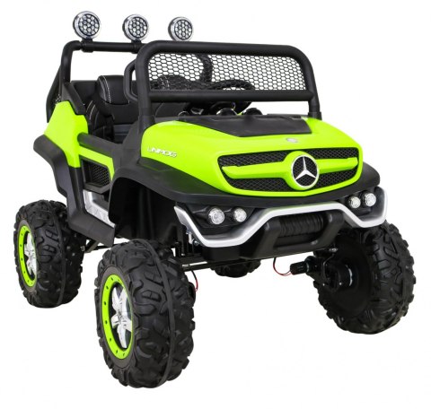 Mercedes Benz Unimog dla dzieci Zielony + Napęd 4x4 Mercedes Benz Unimog dla dzieci Zielony + Napęd 4x4