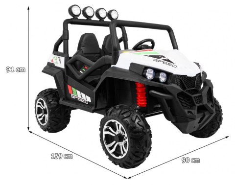 Terenowe Grand Buggy Lift dla dzieci Biały + Napęd 4x4 + Pilot + Bagażnik + Radio MP3 + LED Terenowe Grand Buggy Lift dla dzieci Biały + Napęd 4x4 + Pilot + Bagażnik + Radio MP3 + LED