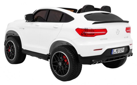 Auto Mercedes GLC 63S dla dzieci Biały SUV + Napęd 4x4 Auto Mercedes GLC 63S dla dzieci Biały SUV + Napęd 4x4