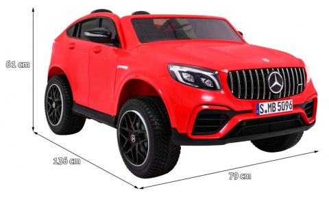 Auto Mercedes GLC 63S dla dzieci Czerwony Suv + Napęd 4x4 Auto Mercedes GLC 63S dla dzieci Czerwony Suv + Napęd 4x4