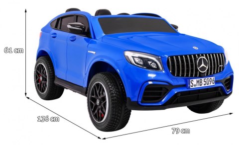 Auto Mercedes GLC 63S dla dzieci - Niebieski SUV + Napęd 4x4 Auto Mercedes GLC 63S dla dzieci - Niebieski SUV + Napęd 4x4