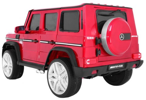 Auto na akumulator Mercedes AMG G65 dla dzieci Czerwony + Lakierowany + Bagażnik + Światła Dźwięki Auto na akumulator Mercedes AMG G65 dla dzieci Czerwony + Lakierowany + Bagażnik + Światła Dźwięki