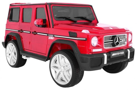 Auto na akumulator Mercedes AMG G65 dla dzieci Czerwony + Lakierowany + Bagażnik + Światła Dźwięki Auto na akumulator Mercedes AMG G65 dla dzieci Czerwony + Lakierowany + Bagażnik + Światła Dźwięki