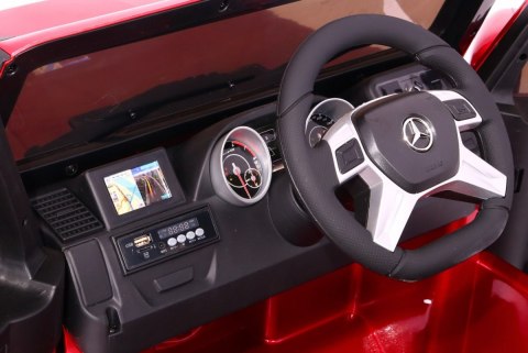 Auto na akumulator Mercedes AMG G65 dla dzieci Czerwony + Lakierowany + Bagażnik + Światła Dźwięki Auto na akumulator Mercedes AMG G65 dla dzieci Czerwony + Lakierowany + Bagażnik + Światła Dźwięki
