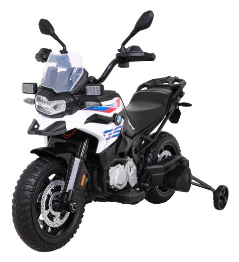 Motor BMW F850 GS na akumulator dla dzieci Biały + Kółka pomocnicze + Audio LED + Wolny Start + EVA Motor BMW F850 GS na akumulator dla dzieci Biały + Kółka pomocnicze + Audio LED + Wolny Start + EVA