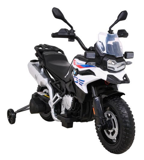 Motor BMW F850 GS na akumulator dla dzieci Biały + Kółka pomocnicze + Audio LED + Wolny Start + EVA Motor BMW F850 GS na akumulator dla dzieci Biały + Kółka pomocnicze + Audio LED + Wolny Start + EVA
