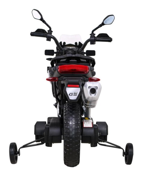 Motor BMW F850 GS na akumulator dla dzieci Biały + Kółka pomocnicze + Audio LED + Wolny Start + EVA Motor BMW F850 GS na akumulator dla dzieci Biały + Kółka pomocnicze + Audio LED + Wolny Start + EVA
