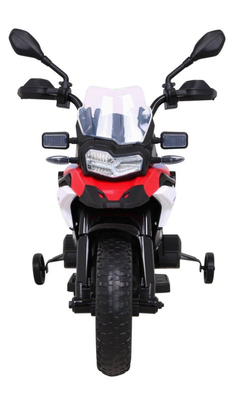 Motor BMW F850 GS na akumulator dla dzieci Czerwony + Kółka pomocnicze + Audio LED + Wolny Start + EVA Motor BMW F850 GS na akumulator dla dzieci Czerwony + Kółka pomocnicze + Audio LED + Wolny Start + EVA