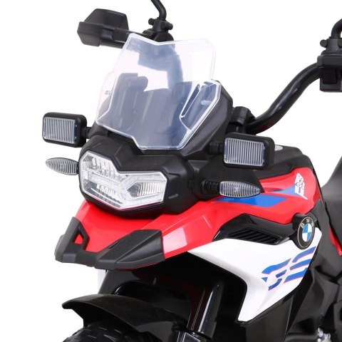 Motor BMW F850 GS na akumulator dla dzieci Czerwony + Kółka pomocnicze + Audio LED + Wolny Start + EVA Motor BMW F850 GS na akumulator dla dzieci Czerwony + Kółka pomocnicze + Audio LED + Wolny Start + EVA