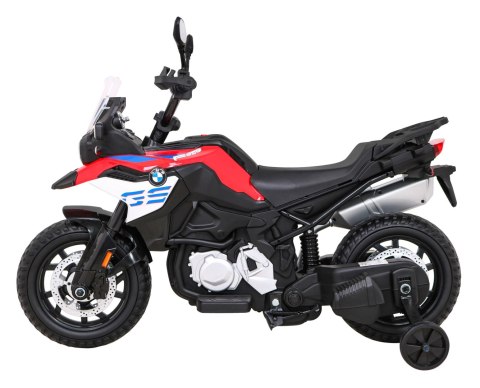 Motor BMW F850 GS na akumulator dla dzieci Czerwony + Kółka pomocnicze + Audio LED + Wolny Start + EVA Motor BMW F850 GS na akumulator dla dzieci Czerwony + Kółka pomocnicze + Audio LED + Wolny Start + EVA