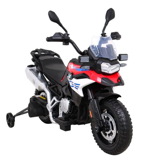 Motor BMW F850 GS na akumulator dla dzieci Czerwony + Kółka pomocnicze + Audio LED + Wolny Start + EVA Motor BMW F850 GS na akumulator dla dzieci Czerwony + Kółka pomocnicze + Audio LED + Wolny Start + EVA