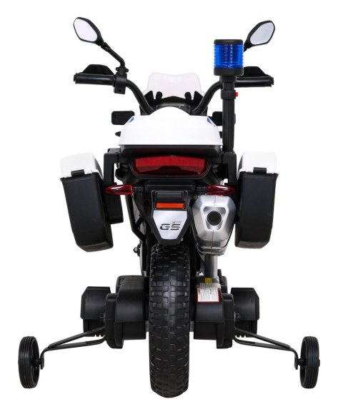 Motor Policyjny BMW F850 GS na akumulator dla dzieci + Kółka pomocnicze + Syrena + Światła + 2 Kufry + Wolny Start Motor Policyjny BMW F850 GS na akumulator dla dzieci + Kółka pomocnicze + Syrena + Światła + 2 Kufry + Wolny Start