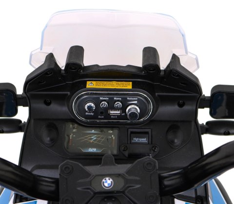 Motor Policyjny BMW F850 GS na akumulator dla dzieci + Kółka pomocnicze + Syrena + Światła + 2 Kufry + Wolny Start Motor Policyjny BMW F850 GS na akumulator dla dzieci + Kółka pomocnicze + Syrena + Światła + 2 Kufry + Wolny Start