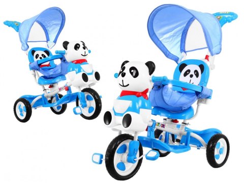 3-kołowy Rowerek dla dzieci Panda Niebieski + Dźwięki + Daszek + Barierka + Podnóżek + Rączka + Schowek 3-kołowy Rowerek dla dzieci Panda Niebieski + Dźwięki + Daszek + Barierka + Podnóżek + Rączka + Schowek