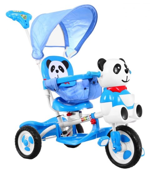3-kołowy Rowerek dla dzieci Panda Niebieski + Dźwięki + Daszek + Barierka + Podnóżek + Rączka + Schowek 3-kołowy Rowerek dla dzieci Panda Niebieski + Dźwięki + Daszek + Barierka + Podnóżek + Rączka + Schowek