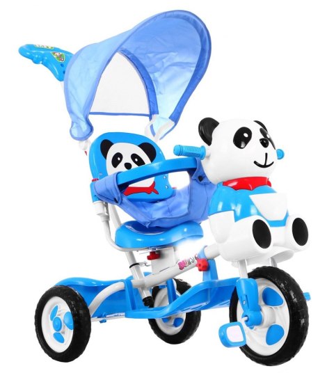 3-kołowy Rowerek dla dzieci Panda Niebieski + Dźwięki + Daszek + Barierka + Podnóżek + Rączka + Schowek 3-kołowy Rowerek dla dzieci Panda Niebieski + Dźwięki + Daszek + Barierka + Podnóżek + Rączka + Schowek