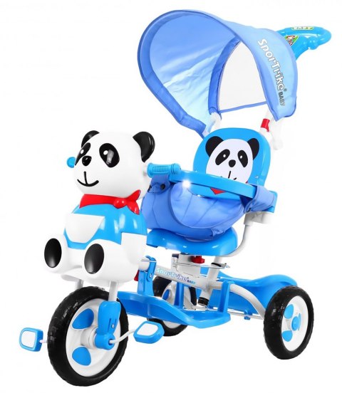 3-kołowy Rowerek dla dzieci Panda Niebieski + Dźwięki + Daszek + Barierka + Podnóżek + Rączka + Schowek 3-kołowy Rowerek dla dzieci Panda Niebieski + Dźwięki + Daszek + Barierka + Podnóżek + Rączka + Schowek