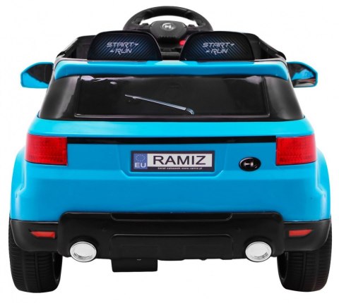 Autko Start Run na akumulator, Niebieski SUV + Pilot + Funkcje bezpieczeństwa Autko Start Run na akumulator, Niebieski SUV + Pilot + Funkcje bezpieczeństwa
