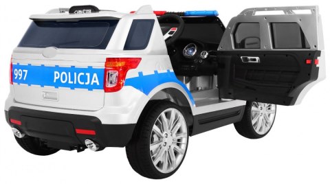 Auto SUV Policja na akumulator dla dzieci + Syreny + Światła + Megafon + Pilot Auto SUV Policja na akumulator dla dzieci + Syreny + Światła + Megafon + Pilot