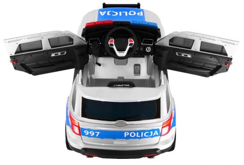 Auto SUV Policja na akumulator dla dzieci + Syreny + Światła + Megafon + Pilot Auto SUV Policja na akumulator dla dzieci + Syreny + Światła + Megafon + Pilot