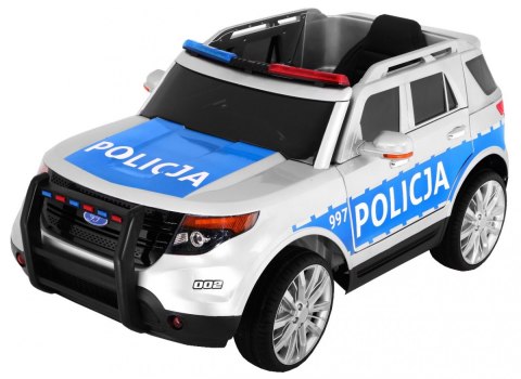 Auto SUV Policja na akumulator dla dzieci + Syreny + Światła + Megafon + Pilot Auto SUV Policja na akumulator dla dzieci + Syreny + Światła + Megafon + Pilot
