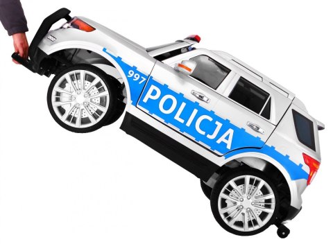 Auto SUV Policja na akumulator dla dzieci + Syreny + Światła + Megafon + Pilot Auto SUV Policja na akumulator dla dzieci + Syreny + Światła + Megafon + Pilot