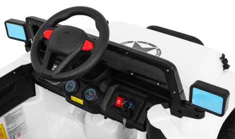 Auto Terenowe Full Time 4WD dla dzieci Biały + Napęd 4x4 + Pilot + Audio LED + Schowek Auto Terenowe Full Time 4WD dla dzieci Biały + Napęd 4x4 + Pilot + Audio LED + Schowek