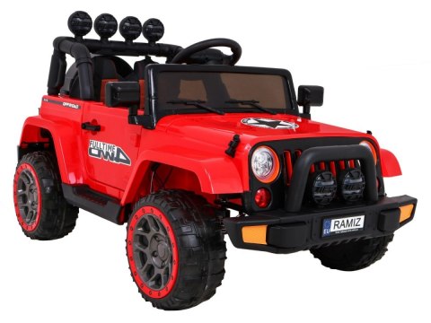 Auto Terenowe Full Time 4WD dla dzieci Czerwony + Napęd 4x4 + Pilot + Audio LED + Schowek Auto Terenowe Full Time 4WD dla dzieci Czerwony + Napęd 4x4 + Pilot + Audio LED + Schowek