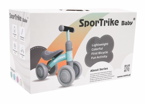 Pierwszy Rowerek biegowy PettyTrike dla dzieci Różowy 4-kołowy Jeździk SporTrike Pierwszy Rowerek biegowy PettyTrike dla dzieci Różowy 4-kołowy Jeździk SporTrike