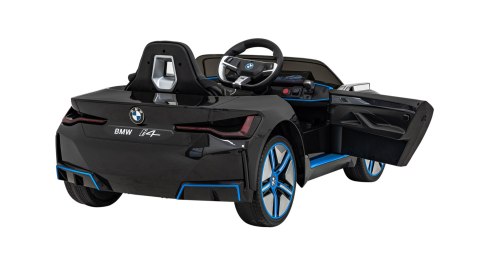 Autko BMW i4 na akumulator dla dzieci Czarny + Wolny Start + EVA + Ekoskóra + Audio LED + Pilot Autko BMW i4 na akumulator dla dzieci Czarny + Wolny Start + EVA + Ekoskóra + Audio LED + Pilot