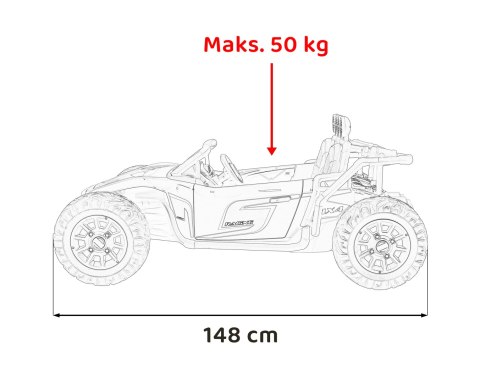 Auto Buggy Racing 5 na akumulator dla dzieci +3. Szary + Silniki 2x200W + Pilot + Wolny Start Auto Buggy Racing 5 na akumulator dla dzieci +3. Szary + Silniki 2x200W + Pilot + Wolny Start